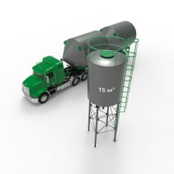 Металлический силос с конусным дном 15 м3 (20 тн)