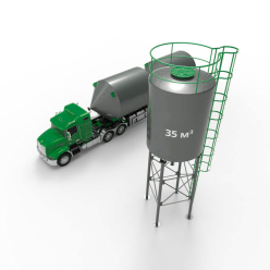 Металлический силос с конусным дном 35 м3 (46 тн)